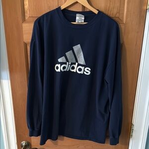 Adidas Size Extra Large XL Men’s Navy Long Sleeve Shirt